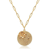 Real Gold Plating Round Embossed Pattern – Jewelry Gift Ideas — 6