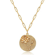 Real Gold Plating Round Embossed Pattern – Jewelry Gift Ideas — 6