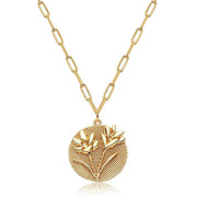 Real Gold Plating Round Embossed Pattern – Jewelry Gift Ideas — 4