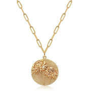 Real Gold Plating Round Embossed Pattern – Jewelry Gift Ideas — 7