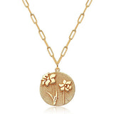 Real Gold Plating Round Embossed Pattern – Jewelry Gift Ideas — 3