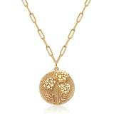 Real Gold Plating Round Embossed Pattern – Jewelry Gift Ideas — 12