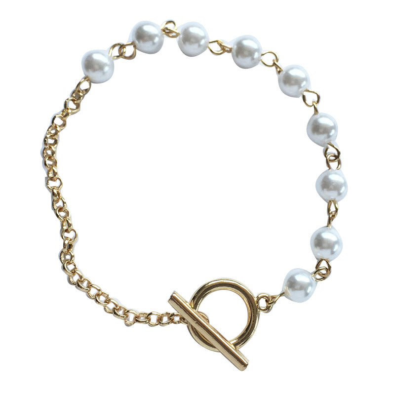 Asymmetric Fashion Bracelet With Personality Of Pearl – Stylish Gifts — 1