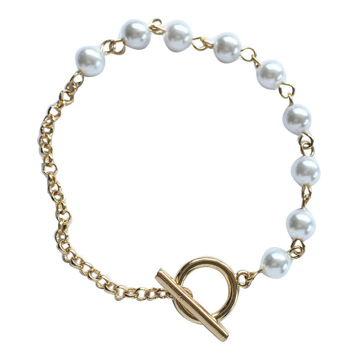 Asymmetric Fashion Bracelet With Personality Of Pearl – Stylish Gifts — 1