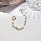 Asymmetric Fashion Bracelet With Personality Of Pearl – Stylish Gifts — 2