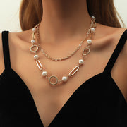 Alloy Necklace Pearl Chain Clavicle Chain – Jewelry Gift Ideas — 1