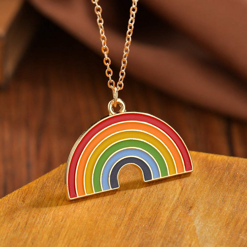 Creative Rainbow Necklace Small Pendant – Jewelry Gift Ideas — 1