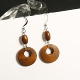 Korean Simple Earrings Retro Hit Color Geometric Wood – Gifts for Her — 6