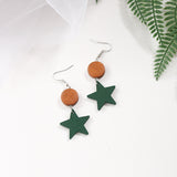 Korean Simple Earrings Retro Hit Color Geometric Wood – Gifts for Her — 9