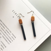 Korean Simple Earrings Retro Hit Color Geometric Wood – Gifts for Her — 5