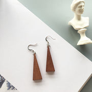 Korean Simple Earrings Retro Hit Color Geometric Wood – Gifts for Her — 17