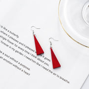 Korean Simple Earrings Retro Hit Color Geometric Wood – Gifts for Her — 13