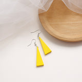 Korean Simple Earrings Retro Hit Color Geometric Wood – Gifts for Her — 15