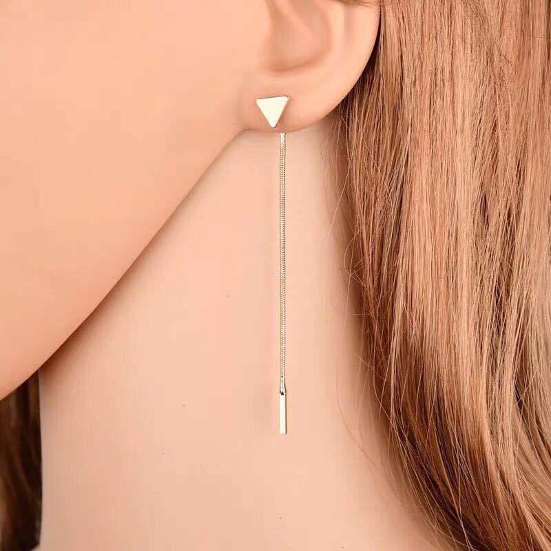 ALong Earrings Female Tassel Earrings Triangle – Gifts for Her — 1