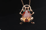 Exaggerated Golden Toad Necklace Female Long – Jewelry Gift Ideas — 5