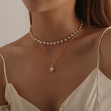 Chain Beaded Multilayer Pearl Pendant Necklace – Jewelry Gift Ideas — 4