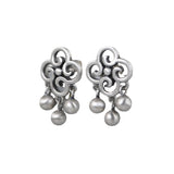 S925 Silver Matte Craft Silver Bead Tassel Earrings – Creative Gifts — 5