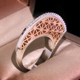 Moon Two-tone Fashion Ring With Crystal Diamonds – Stylish Gifts — 5