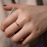 Very Thin Single Diamond Ring With 925 Sterling – Everyday Gifts — 2