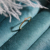 Very Thin Single Diamond Ring With 925 Sterling – Everyday Gifts — 3