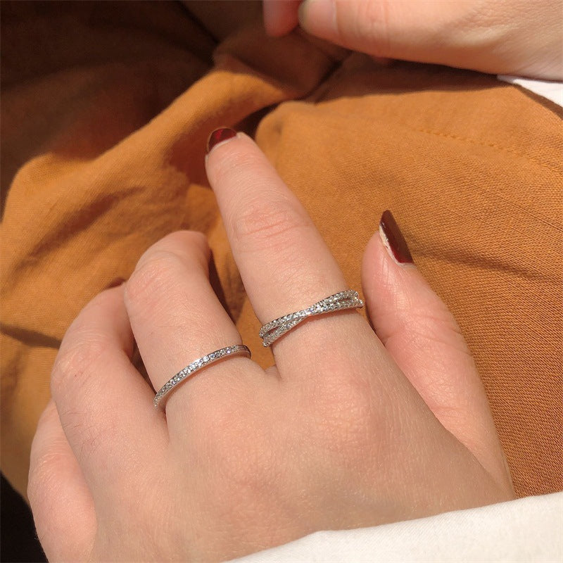 Fold Index Finger Diamond Ring 925 Sterling Silver – Stylish Gifts — 1