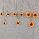 Sun Flower Earrings Necklace Set Sunflower – Jewelry Gift Ideas — 1
