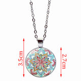 Blue Charm Mandala Necklace Buddhism Chakra Om – Jewelry Gift Ideas — 5