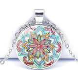 Blue Charm Mandala Necklace Buddhism Chakra Om – Jewelry Gift Ideas — 3