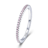 Row Drill Fine Ring S925 Plated Platinum Ring – Gifts for Her — 3