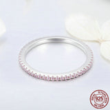 Row Drill Fine Ring S925 Plated Platinum Ring – Gifts for Her — 4