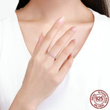 Row Drill Fine Ring S925 Plated Platinum Ring – Gifts for Her — 2