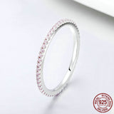 Row Drill Fine Ring S925 Plated Platinum Ring – Gifts for Her — 1