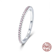 Row Drill Fine Ring S925 Plated Platinum Ring – Gifts for Her — 5