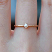 Heart-Shaped Thin Ring For Women Plated With Real Gold – Gifts for Her — 9