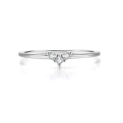 Heart-Shaped Thin Ring For Women Plated With Real Gold – Gifts for Her — 8