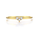 Heart-Shaped Thin Ring For Women Plated With Real Gold – Gifts for Her — 6