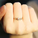 Heart-Shaped Thin Ring For Women Plated With Real Gold – Gifts for Her — 4