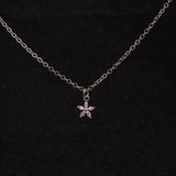 Zircon Collarbone Chain Flower Pendant Necklace – Jewelry Gift Ideas — 3