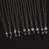 Zircon Collarbone Chain Flower Pendant Necklace – Jewelry Gift Ideas — 5