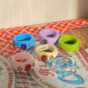 Niche Design Vintage Acrylic Ring Ring Multicolor – Holiday Gift Ideas — 6