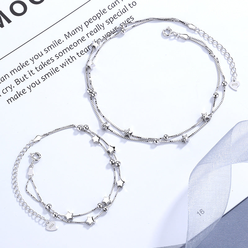 Korean Version Stars Round Bead Double Bracelet Female – Stylish Gifts — 1
