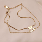 Trendy Double-sided Titanium Steel Double-layer Love – Gifts for Her — 4