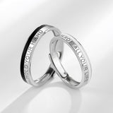Fashionable English Geometric Open Ring – Stylish Gifts — 1