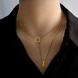 Titanium Steel Temperament Multilayer Clavicle Chain – Everyday Gifts — 1