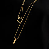Titanium Steel Temperament Multilayer Clavicle Chain – Everyday Gifts — 6
