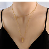 Titanium Steel Temperament Multilayer Clavicle Chain – Everyday Gifts — 3