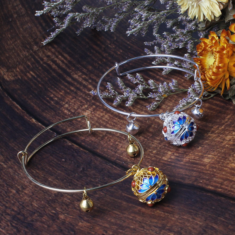 Bronze Cloisonne fragrance palace bell Bracelet palace – Stylish Gifts — 1