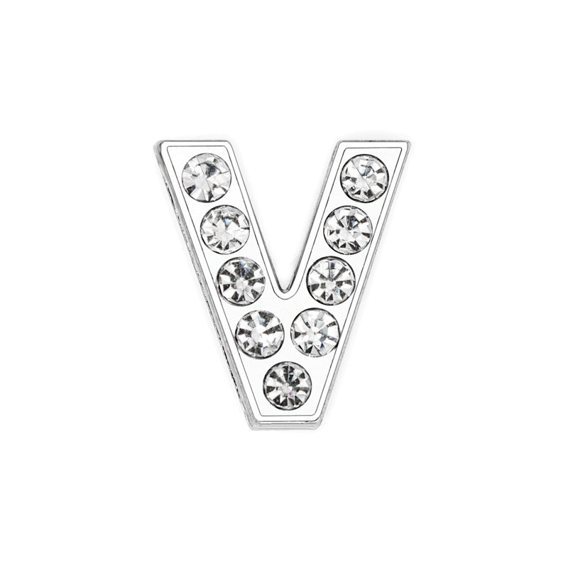 Rhinestone Alphabet Alloy Alphabet Bead Chain Jewelry – Stylish Gifts — 1