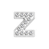 Rhinestone Alphabet Alloy Alphabet Bead Chain Jewelry – Stylish Gifts — 14