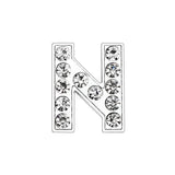 Rhinestone Alphabet Alloy Alphabet Bead Chain Jewelry – Stylish Gifts — 15